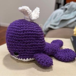 Amigurumi crochet whale